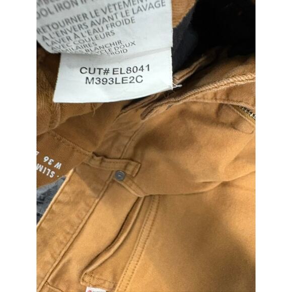 Element Caramel Brown Twill Slim Fit Pants 36x32 - Picture 7 of 8